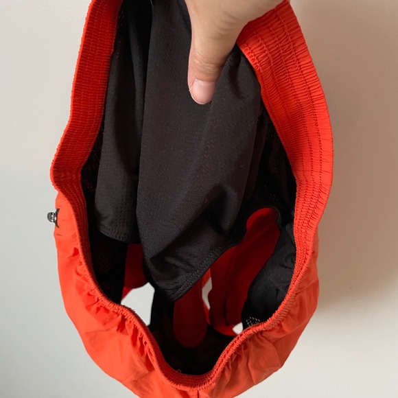 Pudolla Orange Running Shorts Athletic Zip Pockets Lined Size S - Picture 7 of 8